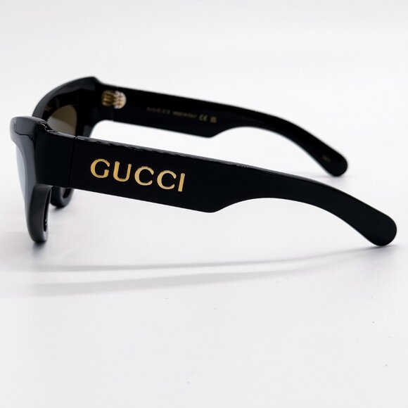 NEW GUCCI GG1294S 002 WOMEN SHINY BLACK GOLD CAT EYE SUNGLASSES GUCCI main image 11